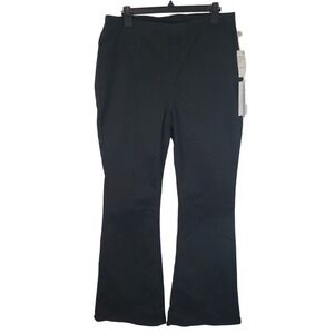 Indigo Rein Jeans Size XL Black Curvy Pull On Flare Pants High Rise Stretch Work